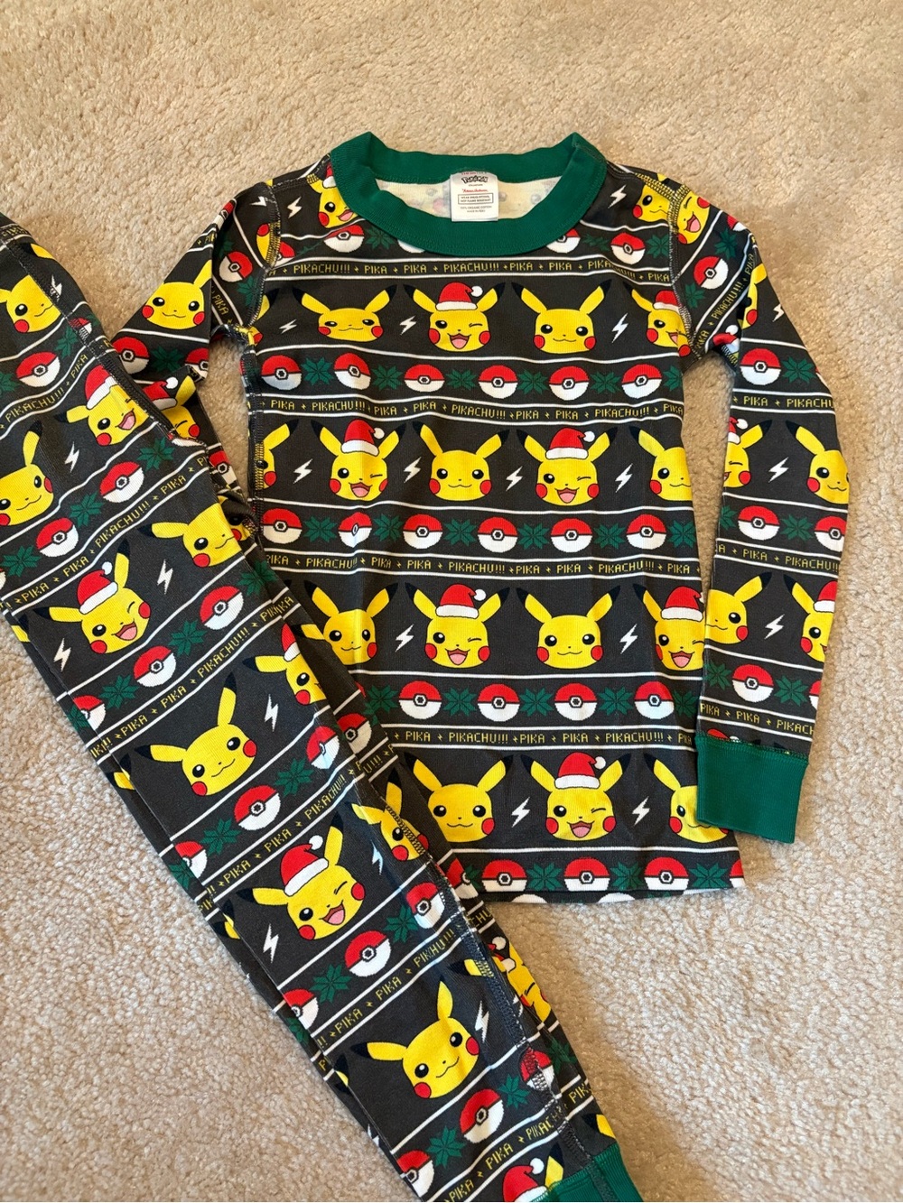 Hanna Andersson Holiday Pikachu Kids Pajama Set